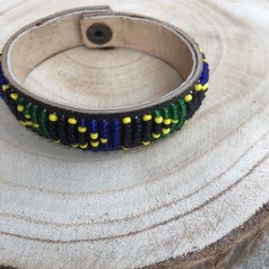 Seed bead patterned bracelet. 49
